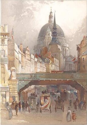 George, Ernest; London - Ludgate Hill (England) ; Stadtansicht - Ansicht