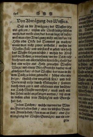 Von Abwägung des Wassers. - Worzu diese süßbleibende Weine gut seyn.