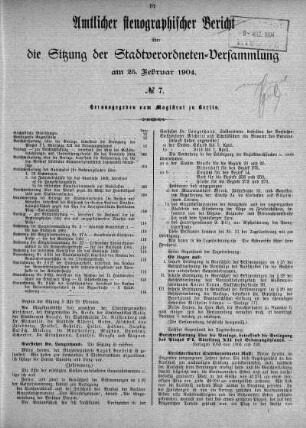No. 7, 25.02.1904