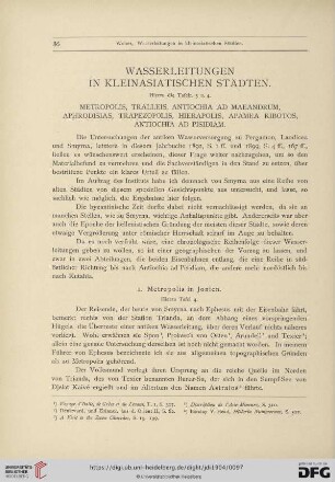 Wasserleitungen in kleinasiatischen Städten, [1]