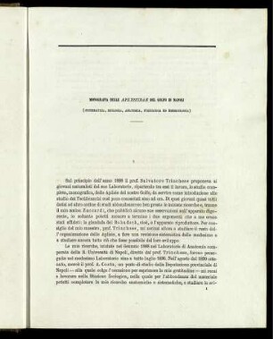 Monografia Delle Aplysiidae Del Golfo Di Napoli