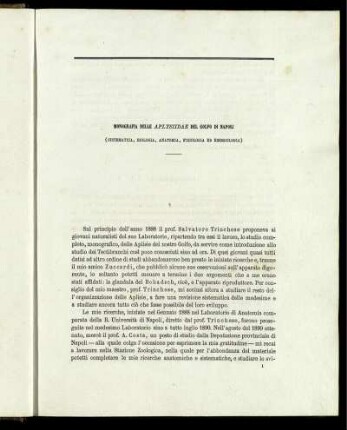 Monografia Delle Aplysiidae Del Golfo Di Napoli