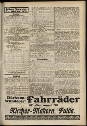 Zweite Ausgabe vom Freitag, den 06. Juni 1913.