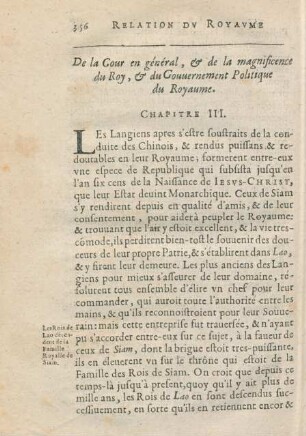 Chapitre III. De la Cour en général, & de la magnificence du Roy, & du Gouvernement Politique du Royaume
