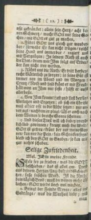 Selige Zufreidenheit