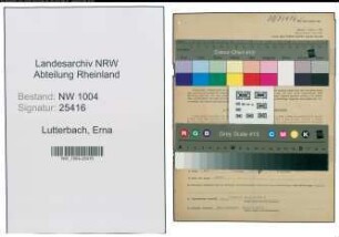 Entnazifizierung Erna Lutterbach , geb. 29.10.1895 (Schneiderin)