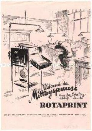 Informationsblatt über Druckmaschinen