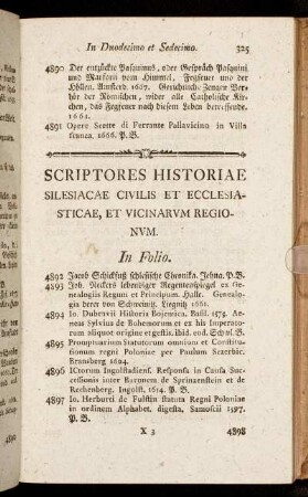 Scriptores Historiae Silesiacae Civilis Et Ecclesiasticae, Et Vicinarum Regionum.