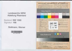 Entnazifizierung Werner Stollmann, geb. 20.02.1913 (Jurist)