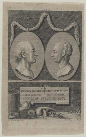 Doppelbildnis des Iohann Heinrich Gravenhorst und des Christoph Ivlivs Gravenhorst