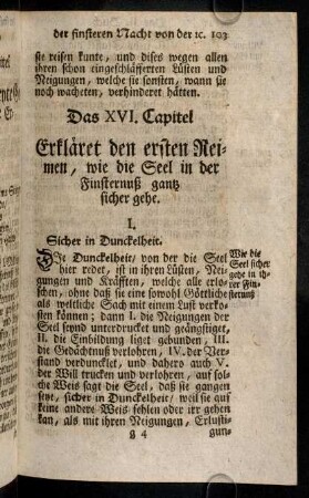 103-113, Das XVI. - XVIII. Capitel