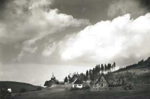 Rehefeld (Altenberg-Rehefeld-Zaunhaus). Oberer Ortsteil mit ehem. Königlichem Jagdschloß