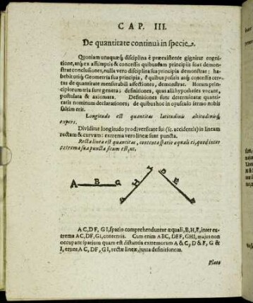 Cap. III. De quantitate continua in specie.