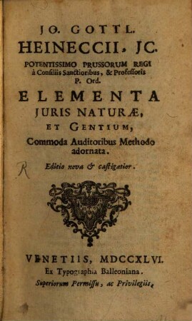 Elementa iuris naturae et gentium