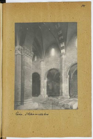 Basilika di San Pietro in Ciel d’Oro, Pavia: Innenansicht (aus: Skizzen- und Fotoalbum 4)