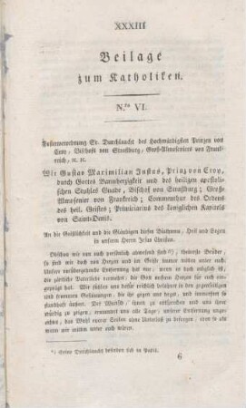 XXXIII-XLVIII Beilage Nr. VI