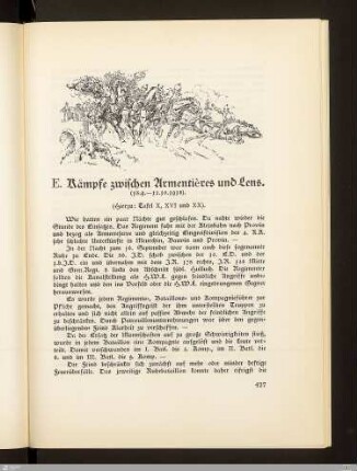 E. Kämpfe zwischen Armentières und Lens