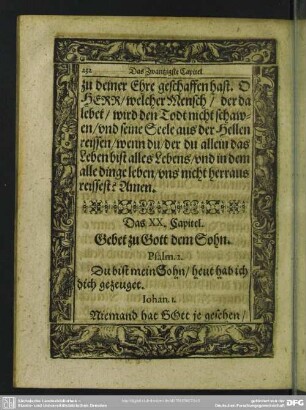 Das XX. Capitel. Gebet zu Gott dem Sohn