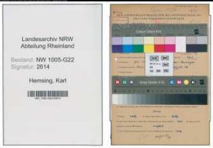 Entnazifizierung Karl Hemsing , geb. 24.11.1914 (Kaufmann)
