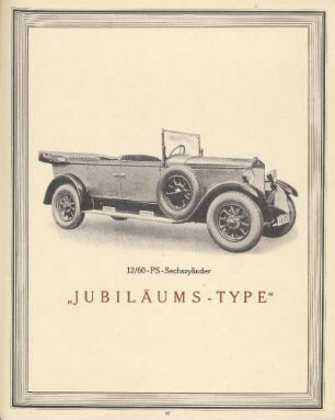12/60-PS-Sechszylinder. "Jubiläums-Type"
