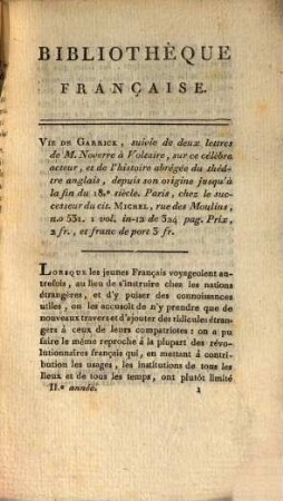 Bibliothèque française : ouvrage périodique. 2. 1801, 3 = Juli