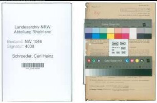 Entnazifizierung Carl Heinz Schroeder , geb. 13.04.1906 (Arzt)