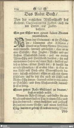 Das Ander Buch, Von der nutzlichen Wissenschafft des Kochens
