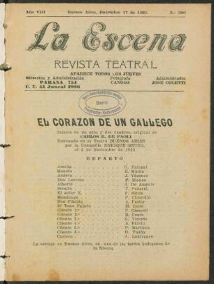 El corazón de un gallego : sainete en un acto y dos cuadros