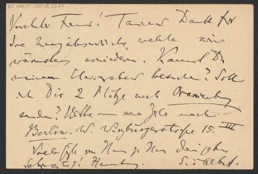 Brief an Karl Klindworth : 03.01.1904