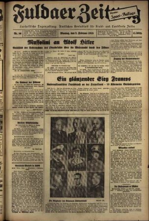 Ausgabe vom Montag, den 07. Februar 1938.