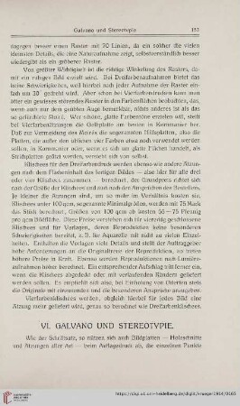 VI. Galvano und Stereotypie