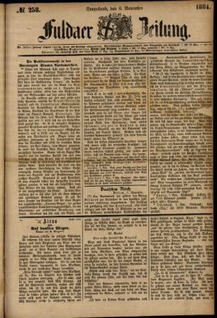 Ausgabe vom Samstag, den 08. November 1884.