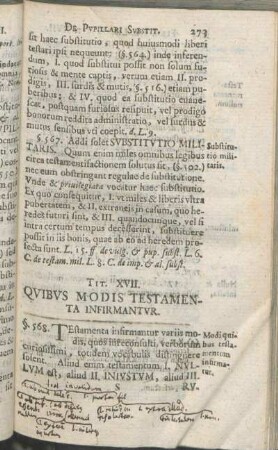 Tit. XVII. Qvibvs Modis Testamenta Infirmantvr.