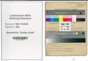 Entnazifizierung Gustav Adolf Bauerfrohn , geb. 25.04.1898 (Ingenieur)