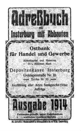 Adressbuch für Insterburg mit Abbauten