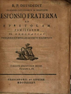 Responsio fraterna ad epistolam familiarem