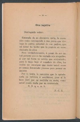 Otra negativa
