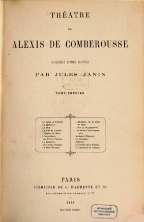 Théatre, précédé d'une notice par Jules Janin, 1