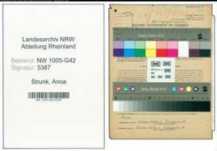 Entnazifizierung Anna Strunk , geb. 06.04.1888 (selbstaendig)
