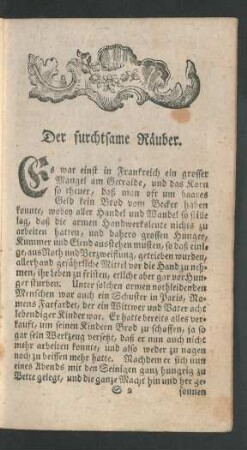 Der furchtsame Räuber