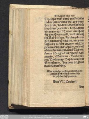 Was mittel zu treffen/ im sechsten nit natürlichen ding/ benanntlich in zufellen deß gemüts. Das VII. Capittel.
