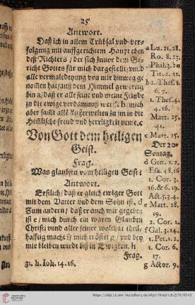 Von Gott dem heiligen Geist