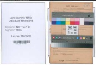 Entnazifizierung Reinhold Lietzke , geb. 29.09.1911 (Kaufm.Angestellter)