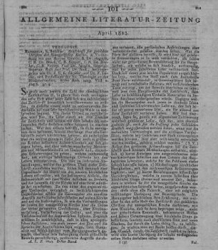 Zeitschrift für gebildete Christen der Evangelischen Kirche. Hrsg. v. J. C. L. Gieseler; F. Lücke. Elberfeld: Büschler 1823