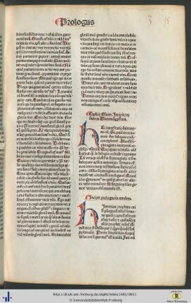 Prᶒfatio et prologi in Hieremiam prophetam