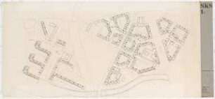Sanierungsgebiet Kreuzberg Süd SKS, Berlin-Kreuzberg: Schemagrundriss Normalgeschoss 1:500, Plannummer: I/B1.5
