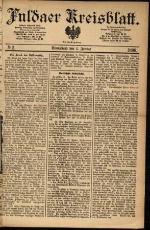 Ausgabe vom Samstag, den 04. Januar 1896.