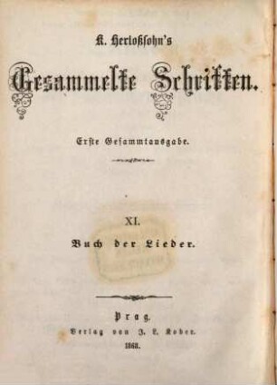Karl Herlosssohn's Gesammelte Schriften : 1. Gesammtausg., 11