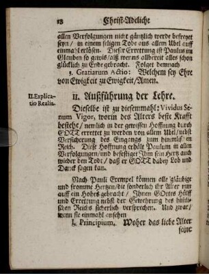 II. Außführung der Lehre.