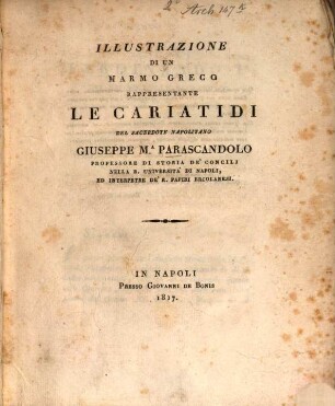 Illustrazione di un marino greco rappresentante Le Cariatidi
